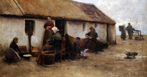 Fisher Life Oil Painting by Thomas Millie Dow