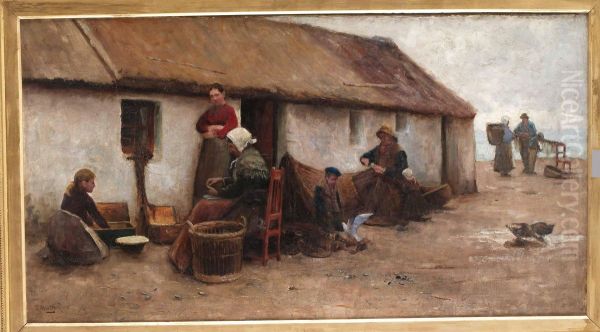 Fisher Life Oil Painting by Thomas Millie Dow