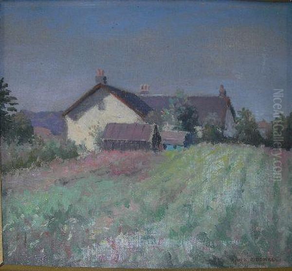 Aberfoyle Farm Oil Painting by Charles Rennie Dowell