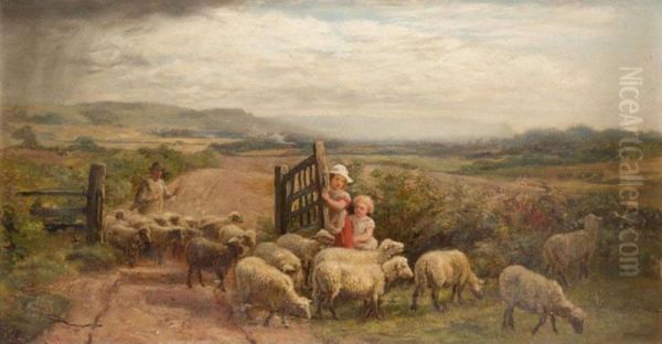 Guarding The Flock Oil Painting by Ebenezer Newman Downard