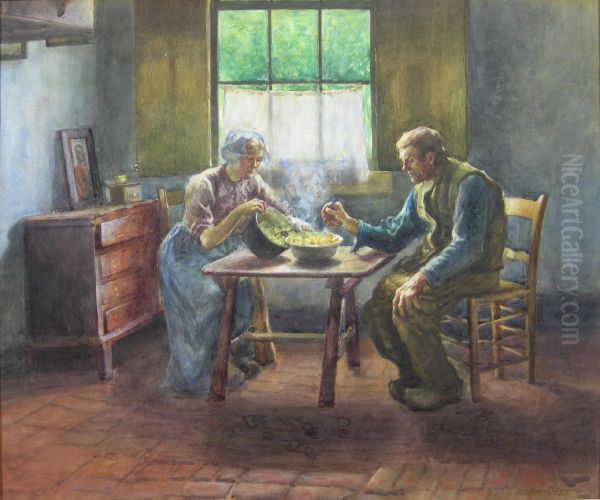 The Evening Meal Oil Painting by John Patrick Downie