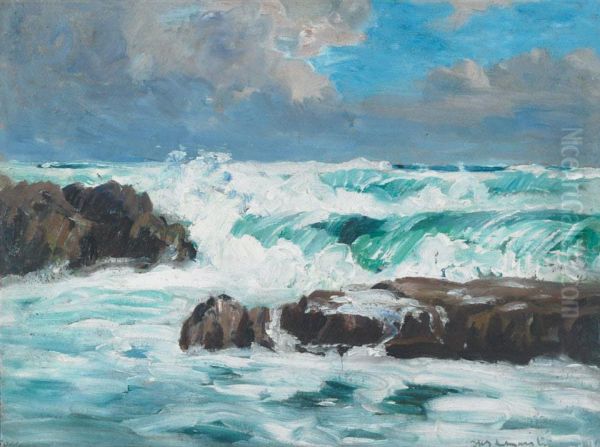 North Westerly Gale From The Atlantic Oil Painting by Francis William Doyle-Jones