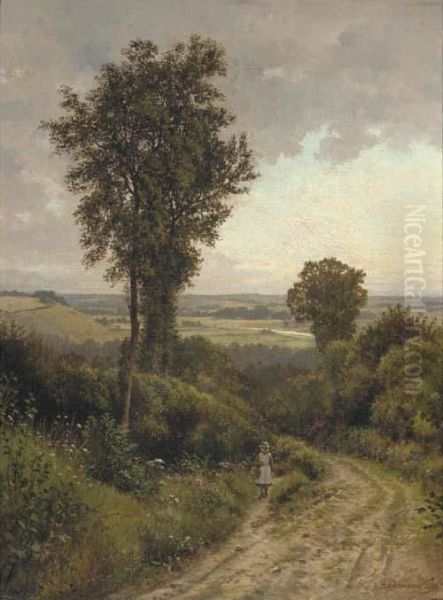 In The Valley Of The Thames Oil Painting by Henry James Johnstone