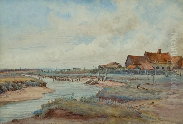 Walberswick Oil Painting by Elizabeth Drake