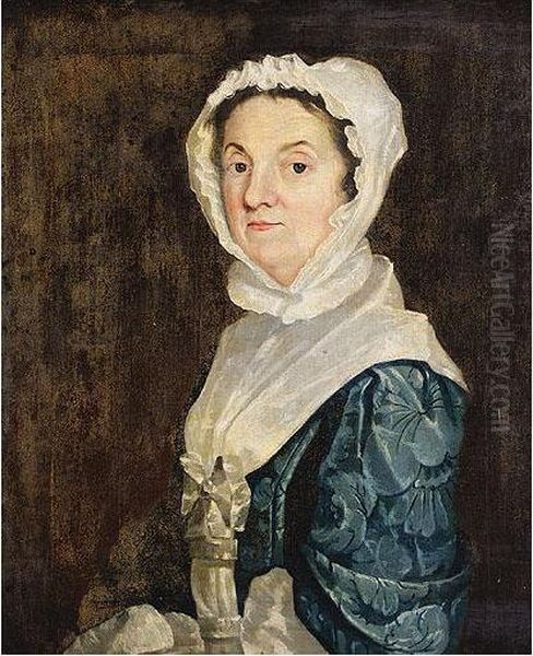 Portrait Of A Lady; And Of A Gentleman Oil Painting by Nathan Drake