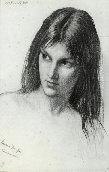 Study For 'the Kelpie' Oil Painting by Herbert James Draper