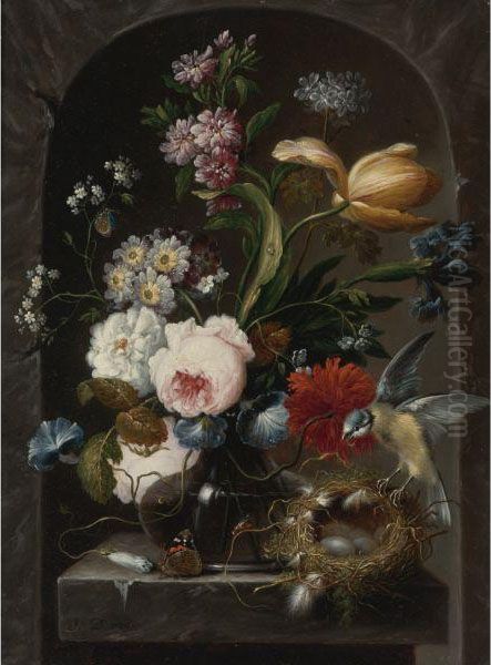 Still Life Oil Painting by Johann Baptist Drechsler