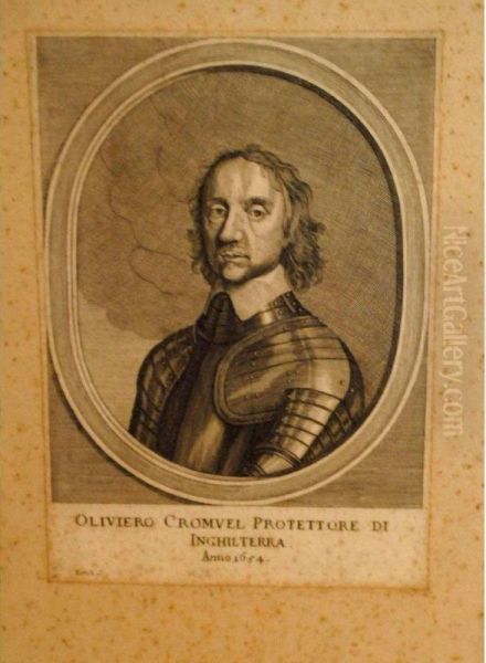 Oliver Cromwell; Thomas Fairfax Oil Painting by Pierre Drevet