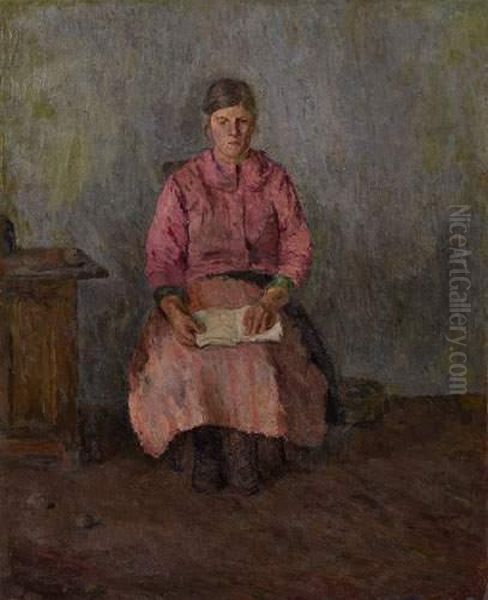 Portrait Of The Artist's Nanny Oil Painting by Alexander Drevin