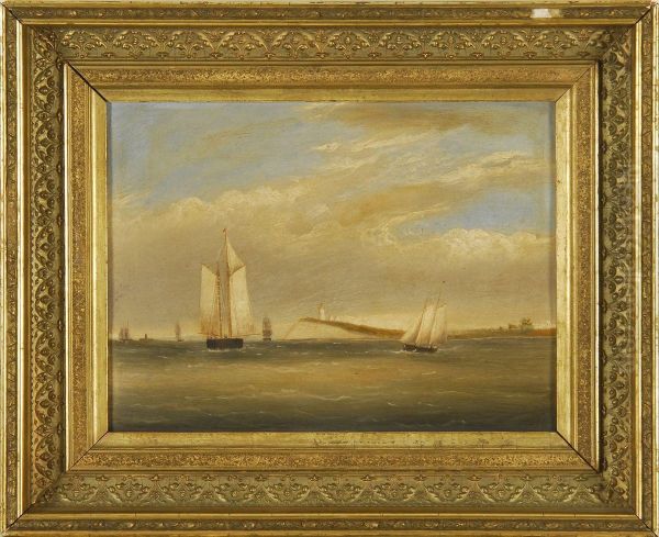 Long Island Boston Harbor Oil Painting by Clement Drew