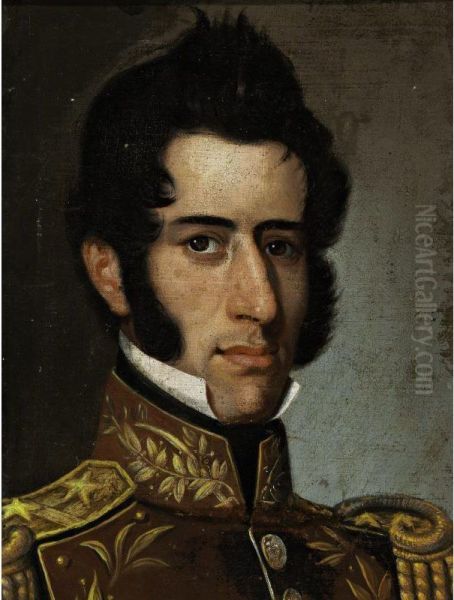 Retrato Del Mariscal Antonio J. Sucre Oil Painting by Francis Martin Drexel