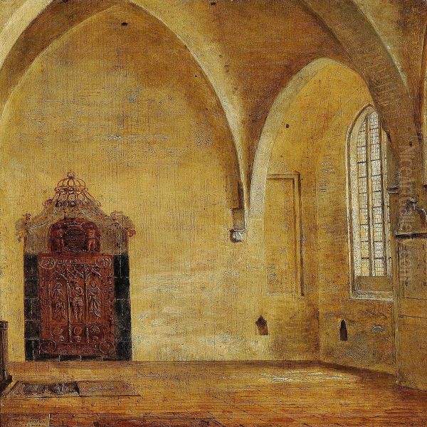 Interior Fra Skt. 
Hans Kirke I Odense Oil Painting by Dankvart Dreyer