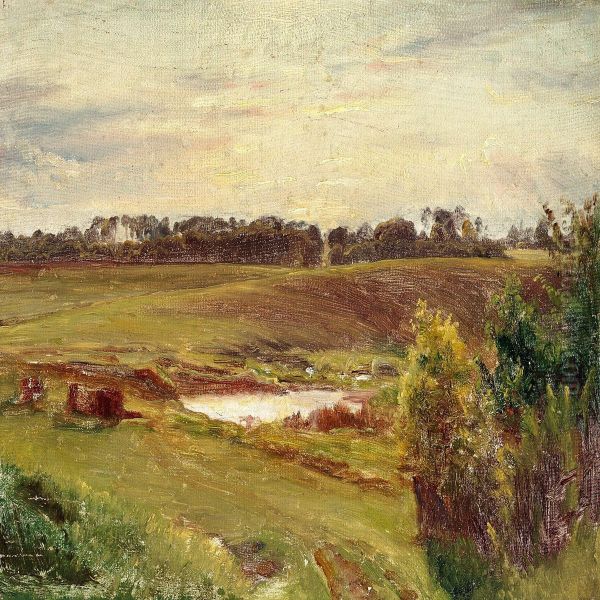 Landscape With A Moor Oil Painting by Dankvart Dreyer