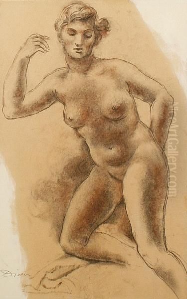 Female Nude by Leon Ernest Drivier