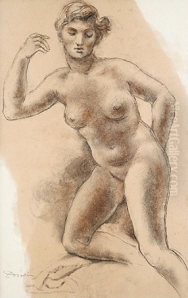 Female Nude by Leon Ernest Drivier