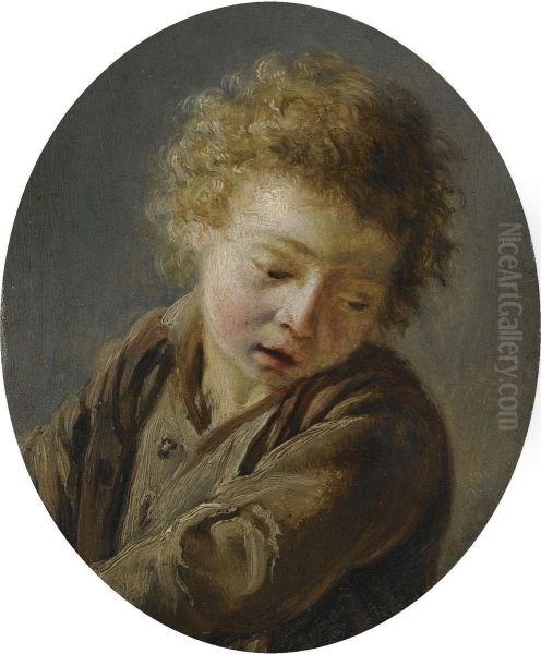 A Study Of A Young Boy Oil Painting by Martin Drolling Oberbergheim