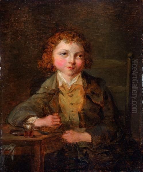 Portrait Du Fils De L'artiste Oil Painting by Martin Drolling Oberbergheim