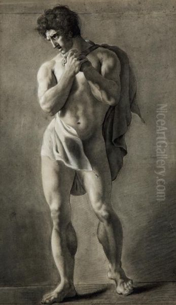 Etude D'homme Nu En Pied Oil Painting by Michel-Martin Drolling