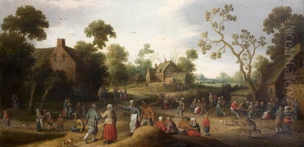 Kermesse Villageoise Oil Painting by Joost Cornelisz. Droochsloot