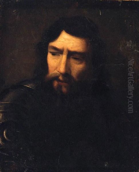 A Man, Bust-length, In Armour Oil Painting by Willem Drost