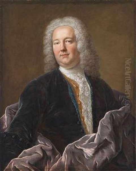 Portrait Of A Gentleman Oil Painting by Hubert Drouais