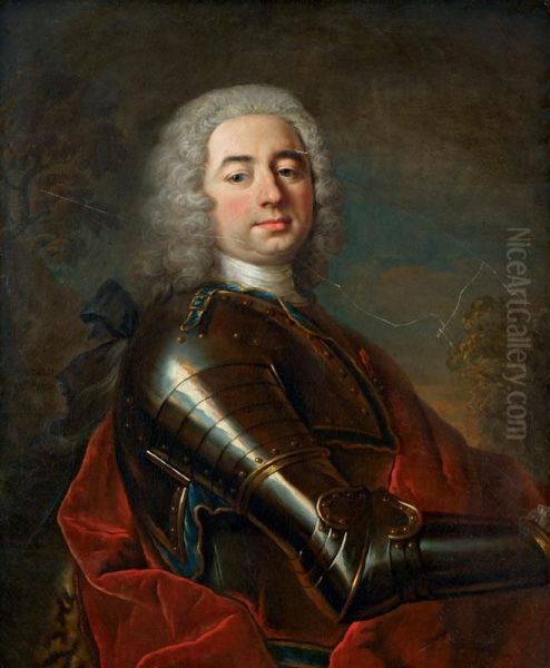 Portrait De Monsieur Conquans Oil Painting by Hubert Drouais