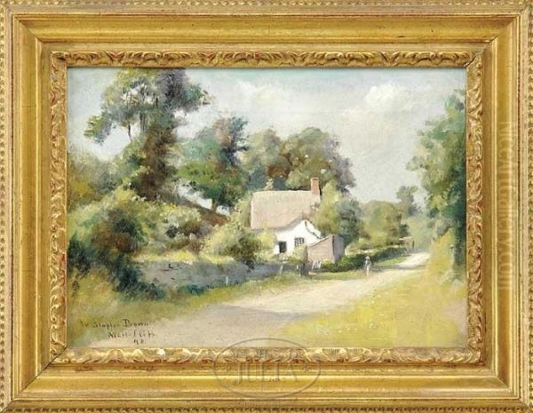 A Warwickshire Scene At Maude Cliff Oil Painting by William Staples Drown