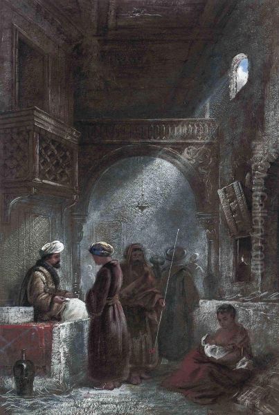 In The Souk Oil Painting by James Drummond