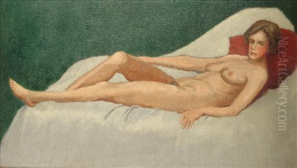 Reclining Nude Oil Painting by Malcolm Drummond