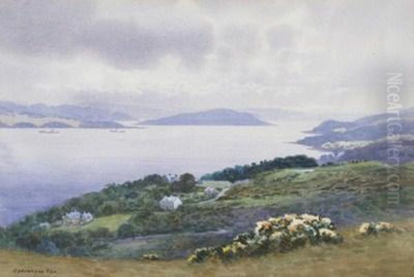 The Clyde From The 8th Hole, Rothesay Golf Course Oil Painting by George, Captain Drummond-Fish