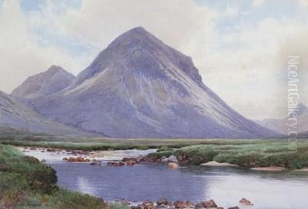 Highland River Landscapes Oil Painting by George, Captain Drummond-Fish