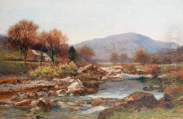 A River Landscape Oil Painting by George, Captain Drummond-Fish