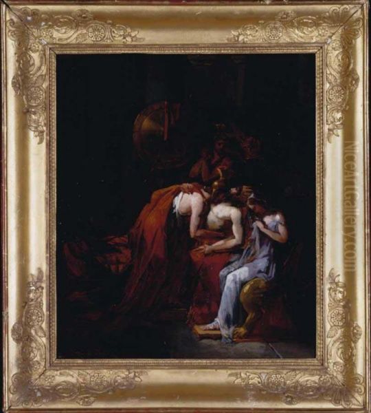 The Death Of Mithridates Oil Painting by Francois Dubois