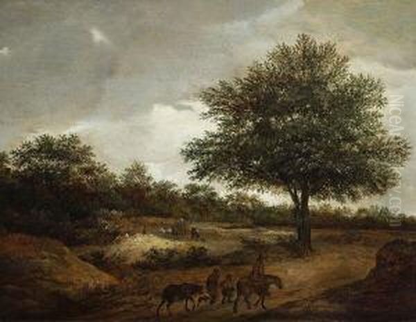 Haarlemer Landschaft. Oil Painting by Guillam de Vos