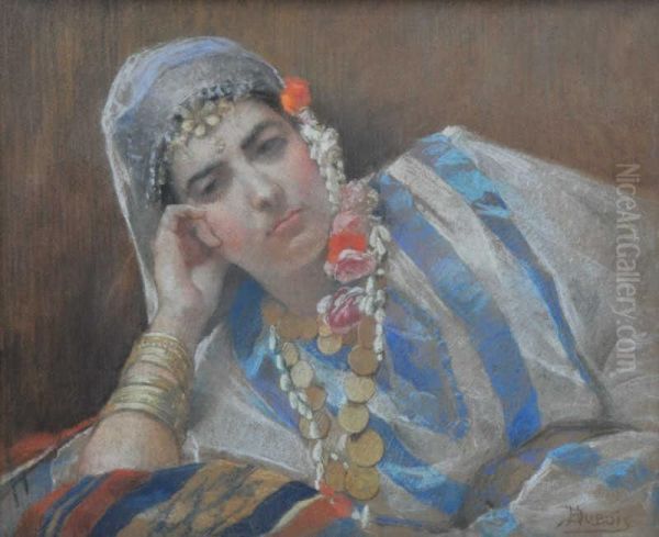 Orientale Oil Painting by Hippolyte Henri P. Dubois