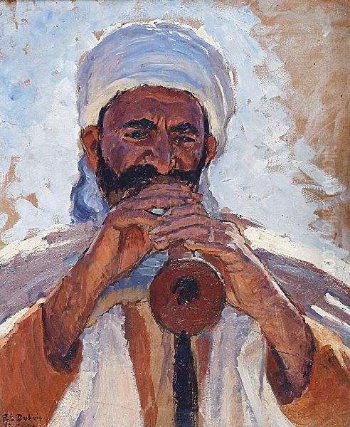 Etude Pourles Musiciens, Le Joueur De Raita, Bou-saada Oil Painting by Paul Elie Dubois