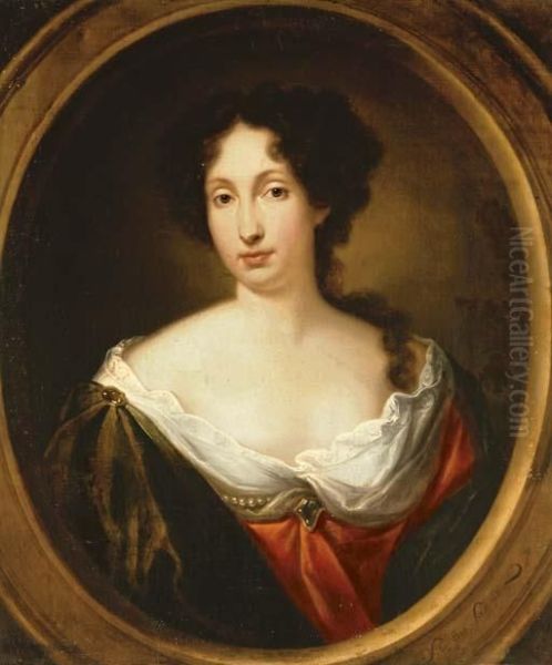 Portrait Of A Lady, Traditionally Identified As Louise De Kerouaille Oil Painting by Simon Dubois