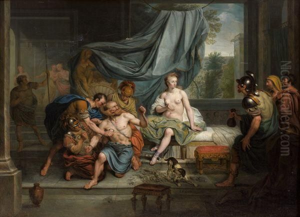 Samson Et Dalila Oil Painting by Louis Fabricius Dubourg