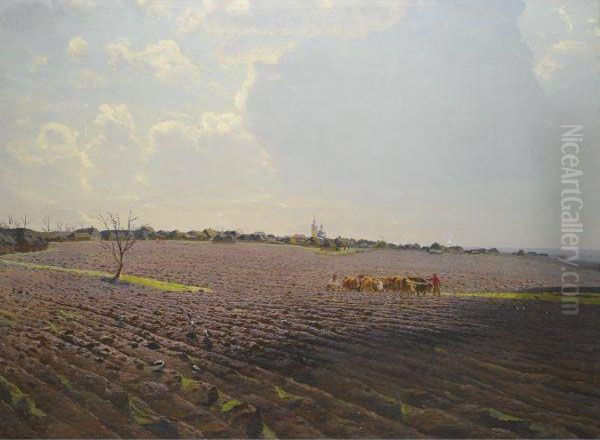 The Land Oil Painting by Nikolai Nikanorovich Dubovsky