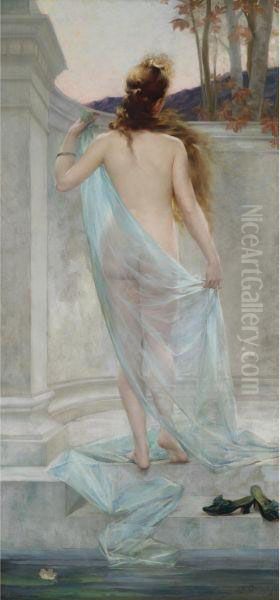 Diana Leaving Her Bath Oil Painting by Edouard-Marie-Guillaume Dubufe