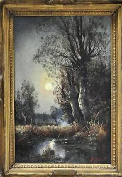 Sommernacht Oil Painting by R. Ducat