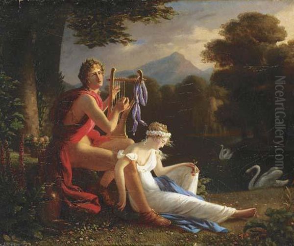 Orpheus And Euridice; And Dibulade Oil Painting by Louis Ducis