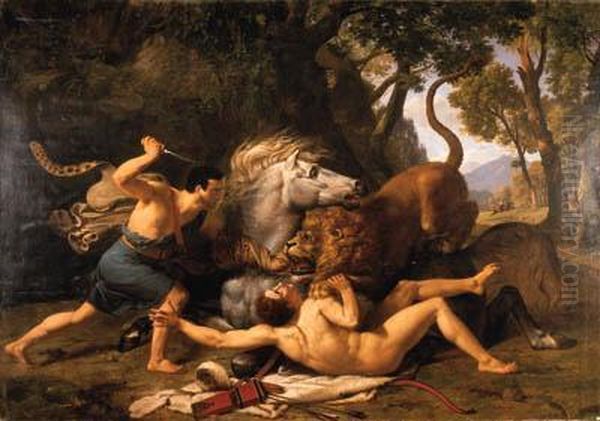 The Heroism Of A Scythian Oil Painting by Joseph-Francois Ducq