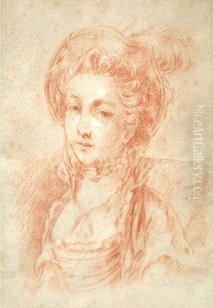 Portrait Of A Young Lady Said To Be Mademoiselle De Fonfrede Oil Painting by Joseph Ducreux