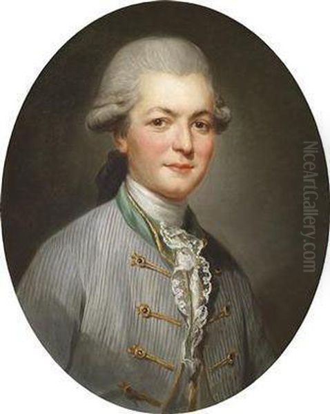 Portrait Of Count Charles Joseph De Pallu Oil Painting by Joseph Ducreux