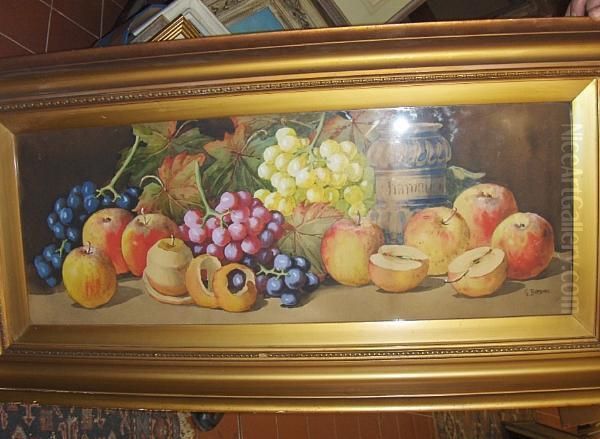 Still Life Of Fruit Oil Painting by Arthur Dudley