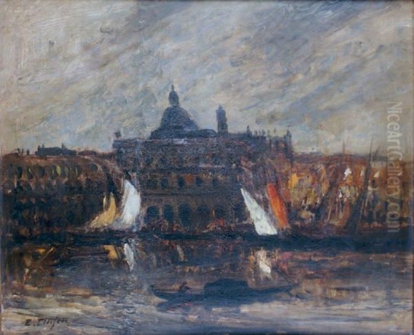 Venise Oil Painting by Jacques-Edouard Dufeu