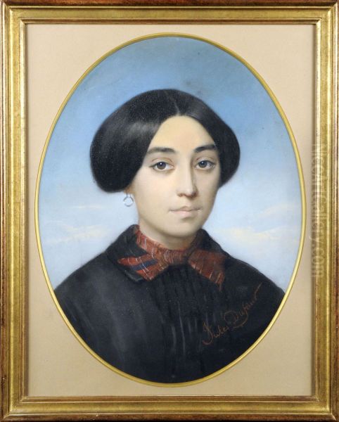 Portrait De Femme Oil Painting by Jules Dufour