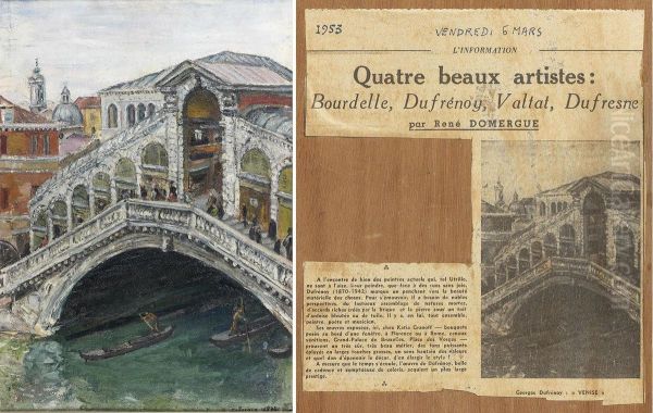 Le Pont Rialto Oil Painting by Georges Leon Dufrenoy