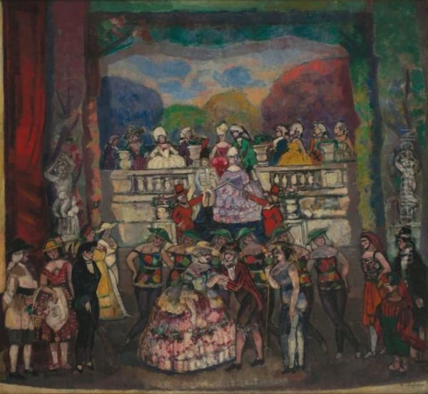 Final De La Revue Du Cafe-concert Oil Painting by Charles Georges Dufresne